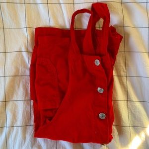 Urban Outfitters corduroy overall shorts